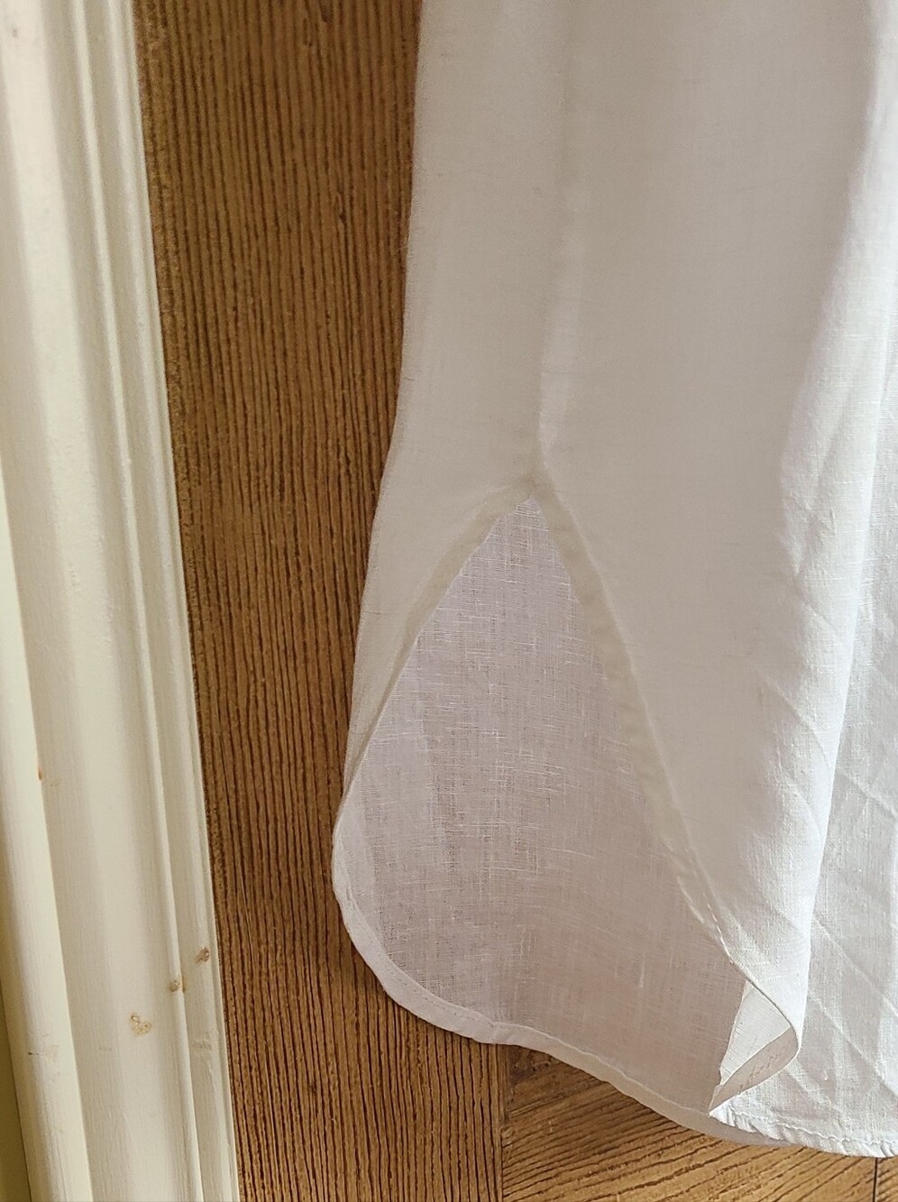 Zara White Linen Button Front Blouse - Picture 6 of 9